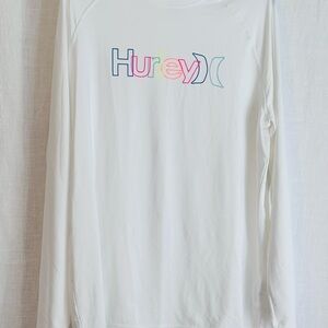 Hurley White Logo Surf Top with Black Print